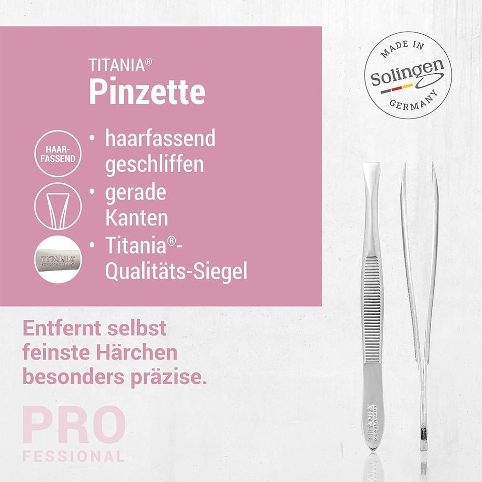 Titania Straight Tip Tweezer for Hair Removal Medium Model 1060A