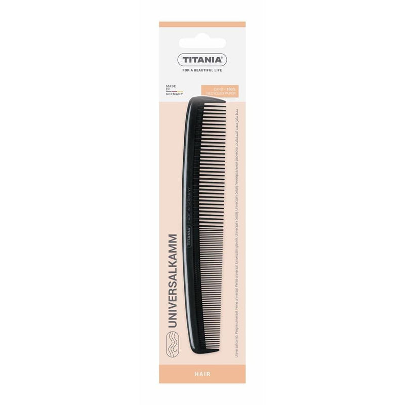 Hair Comb Dual-Tooth Fine & Wide Titania 17.5cm Nr. 1801/2