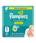 Pampers Diapers Taped Rash Protection Newborn Size 1 21 Count