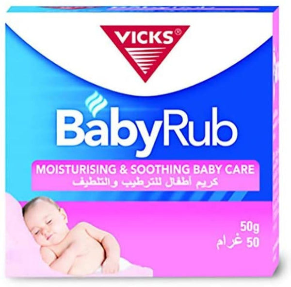 Vicks Baby Rub Moisturizing Soothing Balm For Babies 50g