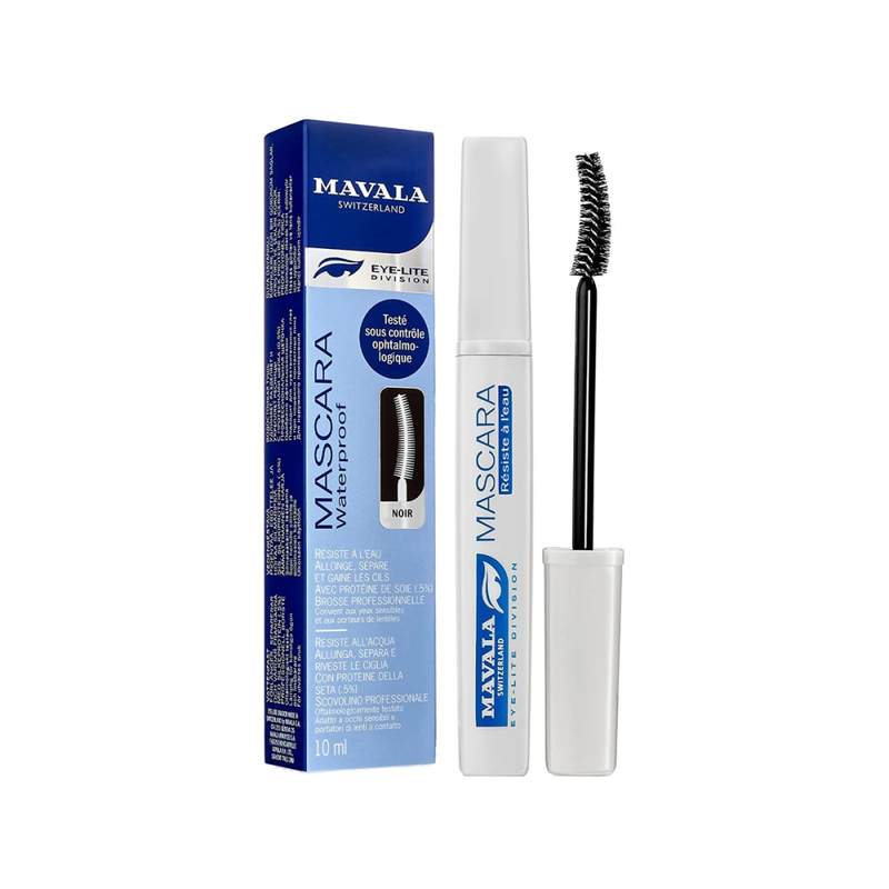 Waterproof Mascara for Sensitive Eyes Nourishing Black Mavala 10ml