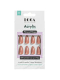 Loca A1 Nude Color Almond Shape Acrylic Nails - 24 Pieces