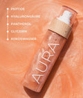 Shimmer Spray with Peptides and Hyaluronic Acid COCOSOLIS AURA 100ml