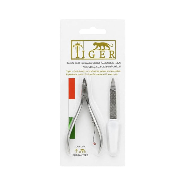 Nail Cuticle Scissors Stainless Steel with Nail File Tiger Professional