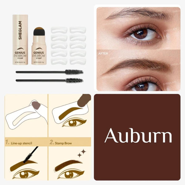 Sheglam Eyebrow Stamp and Stencil Kit, Waterproof, Auburn