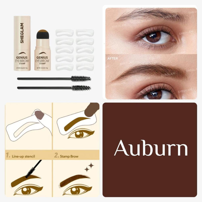 Sheglam Eyebrow Stamp and Stencil Kit, Waterproof, Auburn
