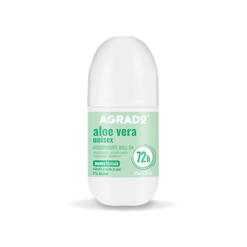 Agrado Unisex Aloe Vera Roll-On Deodorant, 48-Hour Protection, 50ml