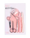 Beauty System Pedicure Tools Set - Eyelash Curler, Nail Clipper - 6 Pieces