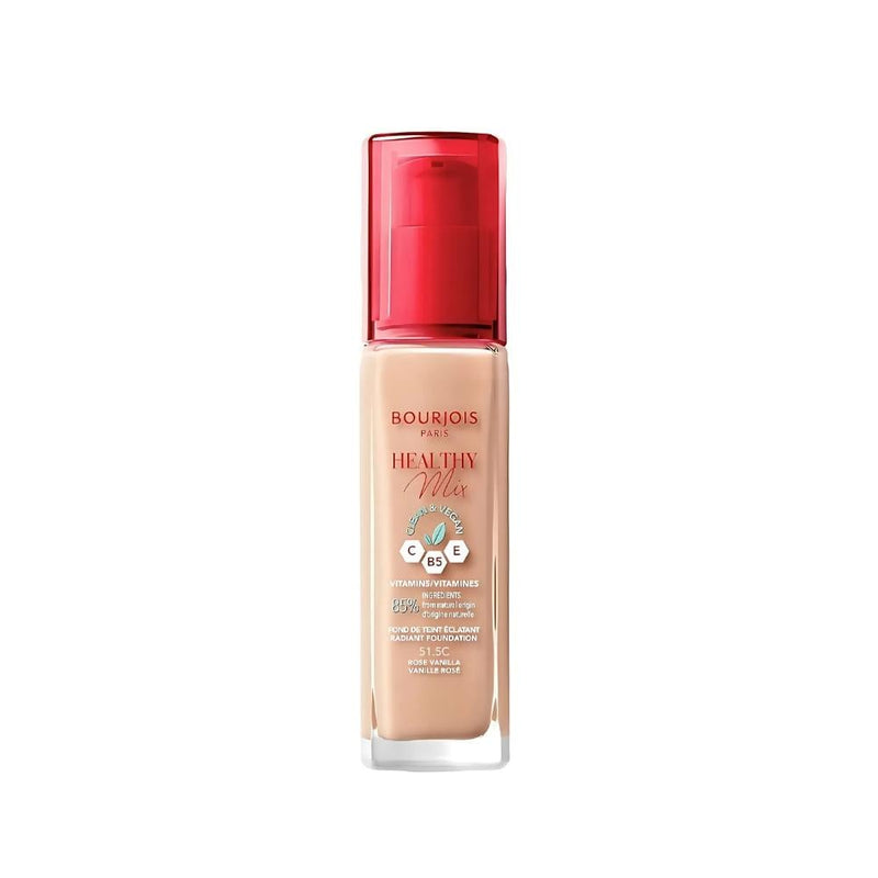Bourjois Healthy Mix Foundation, Medium Coverage, Vitamin C, 51.5C Rose Vanilla