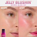Revolution Jelly Blush Lip and Cheek Tint, Cherry Red, Multi-Use, Hyaluronic Acid
