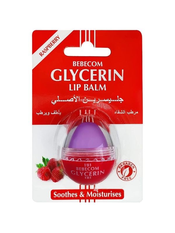 Glycerin Bebecom Raspberry Lip Balm - Vitamin E, Coconut Oil, 10g