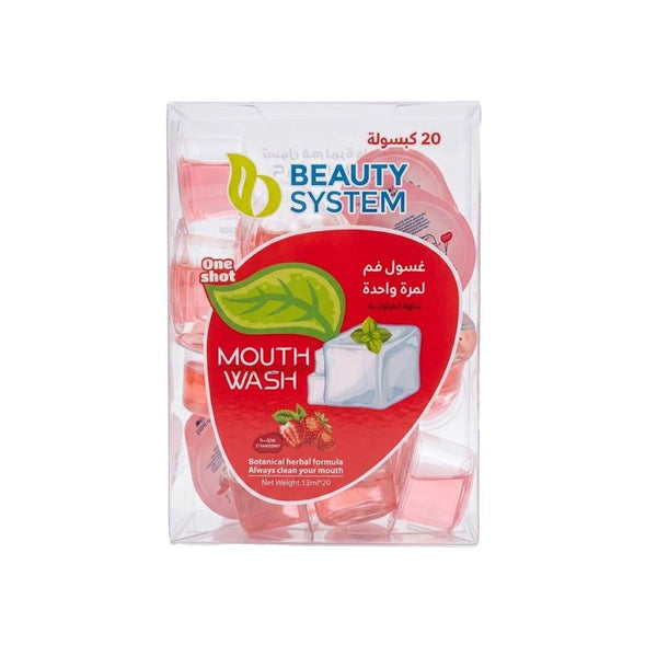 Mouthwash Capsules Refreshing Strawberry Single-Serve Beauty System 20x13ml