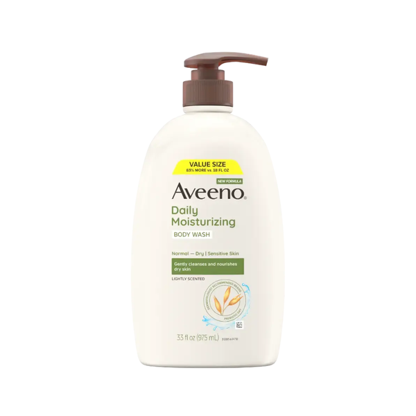 Aveeno Daily Moisturizing Body Wash with Oat Extract for Dry Skin, 975ml
