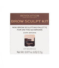 Revolution 3-in-1 Eyebrow Sculpting Kit - Dark Brown