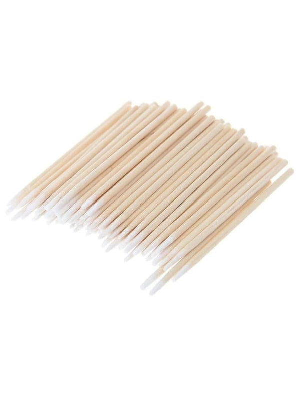 Precision Cotton Swabs - 0 Pointed Wood Sticks for Eyelashes & Eyebrows