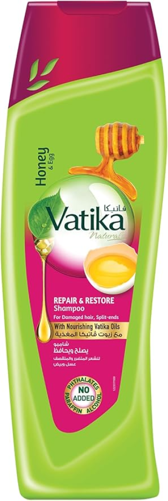 Best Shampoo For Frizzy Hair Repair & Restore Honey & Egg Vatika 400ml