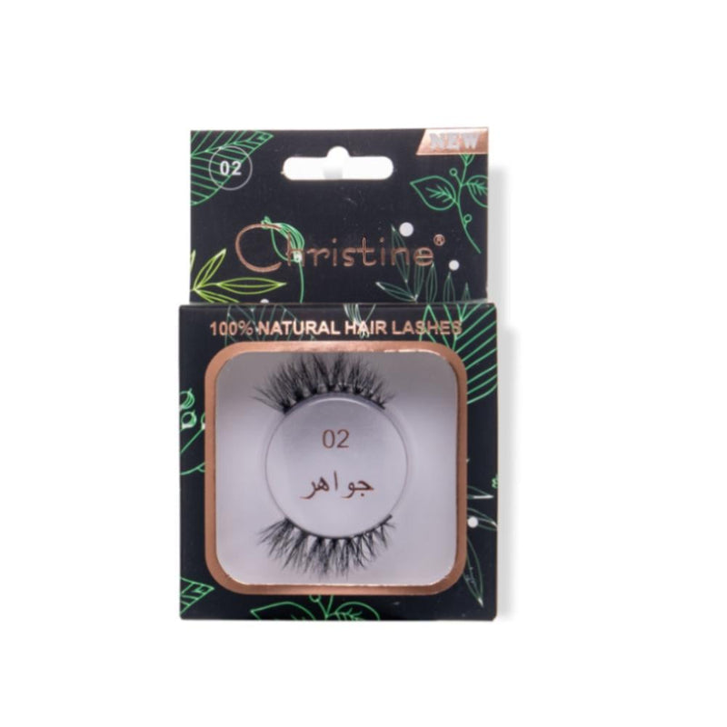 Christine Natural Hair Eyelashes No. 02 Jewels Cotton Band
