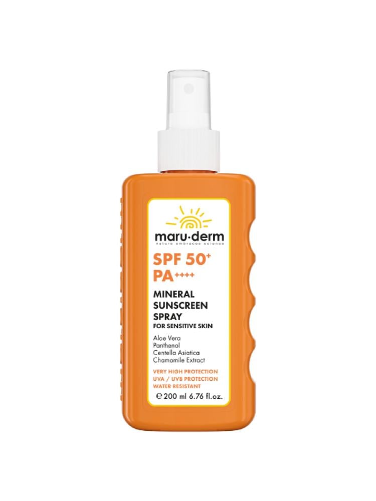 Maru Derm Mineral Sunscreen Body Spray SPF 50+ - Aloe Vera, 200ml