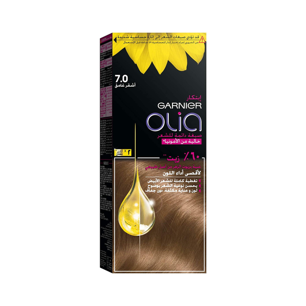 Garnier Olia Permanent Hair Color 7.0 Dark Blonde Ammonia-Free 112ml