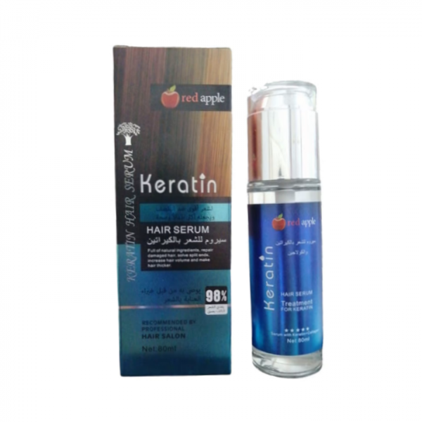 Red Apple Keratin Hair Serum, Hydration, Shine, 80ml