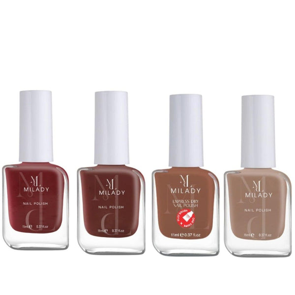 Milady Nail Polish Set - Warm Tones - 4 Piece Collection