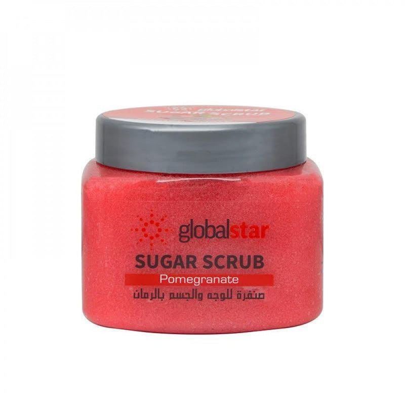 Pomegranate Sugar Scrub Face and Body Exfoliating Antioxidant Global Star 600g