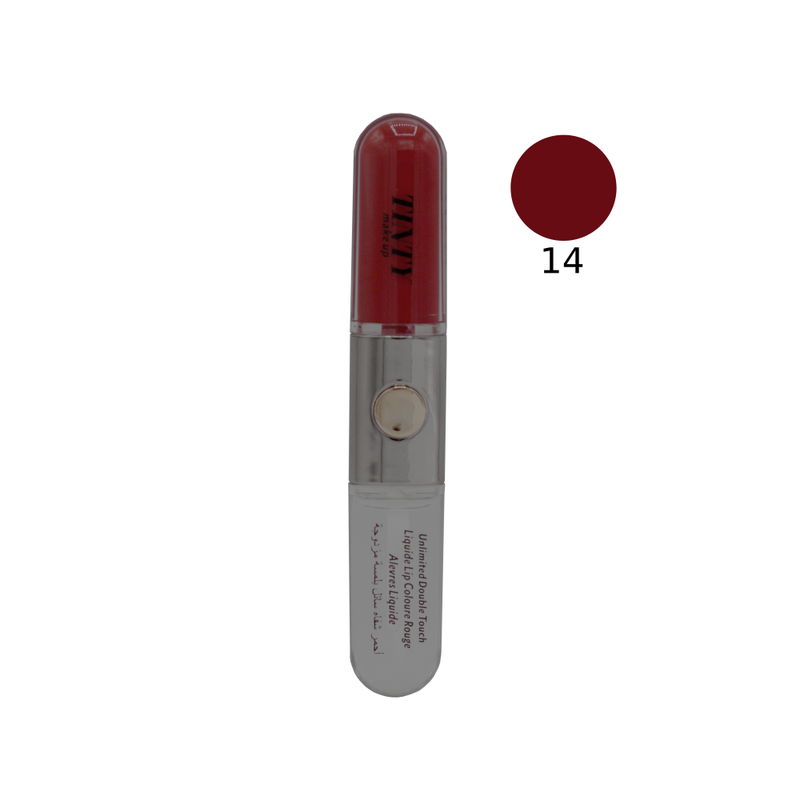 Tinty Double Touch Liquid Lipstick, Shade 14, Full Coverage