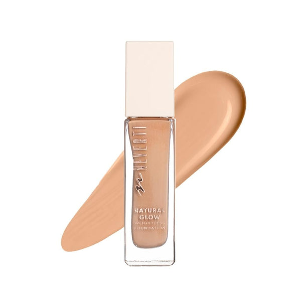 Neverti Natural Glow Foundation, Moisturizing, Light-to-Medium Coverage, 007 Honey