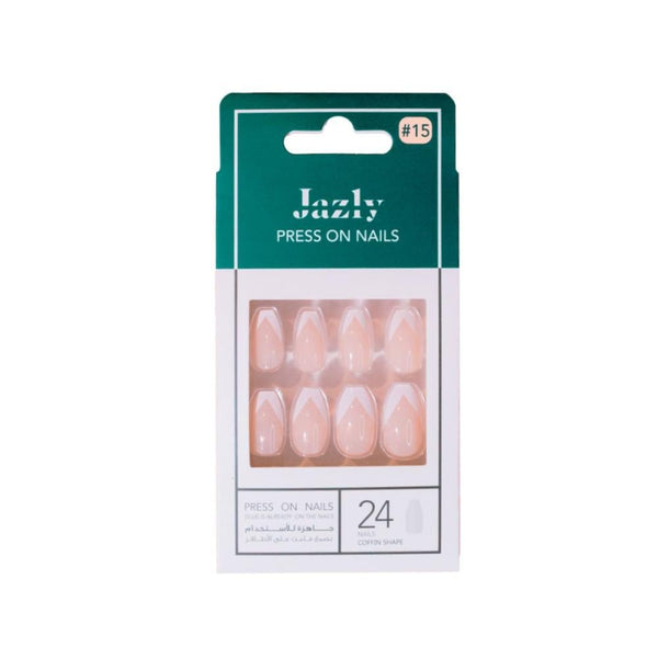 Coffin Press On Nails Elegant Shape No15 Easy Application JAZIY