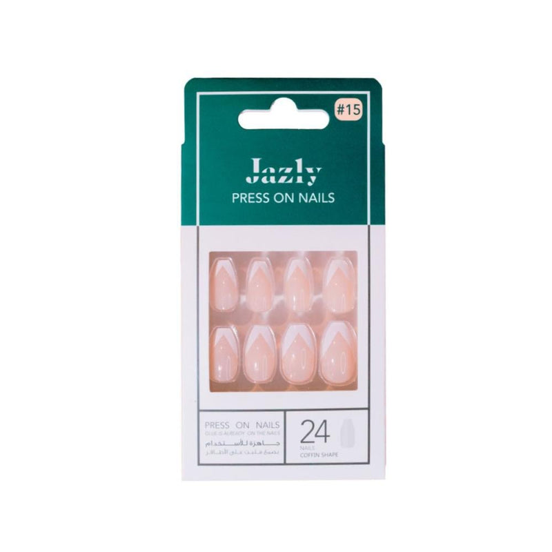 Coffin Press On Nails Elegant Shape No15 Easy Application JAZIY