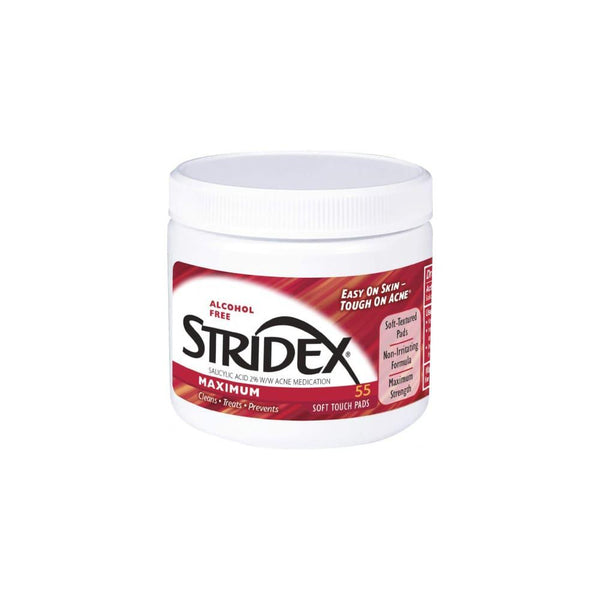 Salicylic Acid Acne Pads Deep Pore Cleansing Soft Touch Stridex 55 Pads