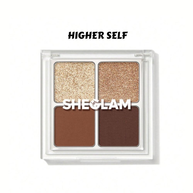 Sheglam Cosmic Crystal Higher Self Eyeshadow Palette, 4-Square Matte Glitter, 5.2g
