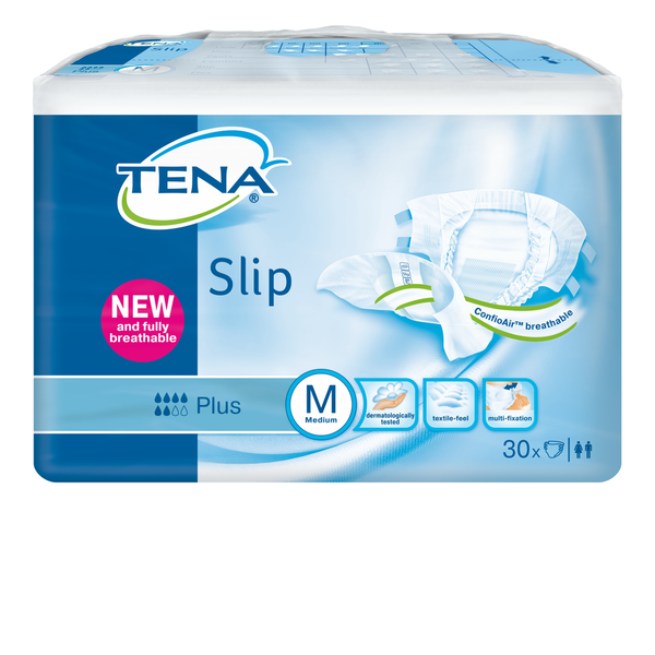 Tena Adult Diapers Slip Plus Heavy Incontinence Medium TENA 30 Pack