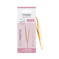 Titania Gold-Plated Stainless Steel Eyebrow Tweezers 1074GG