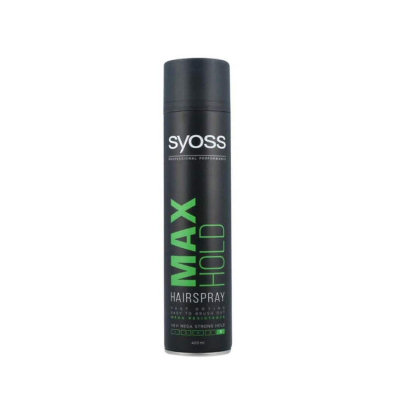 Max Hold Hairspray Humidity Resistant Non-Sticky Formula SYOSS 400ml