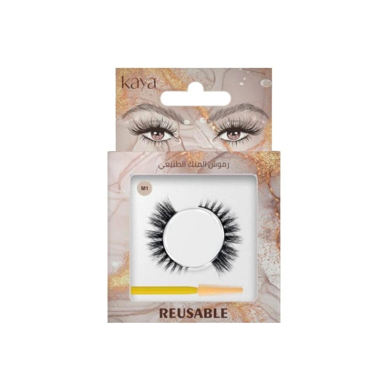 Kaya Natural Mink Eyelashes M1 100% Siberian Mink Hair Reusable