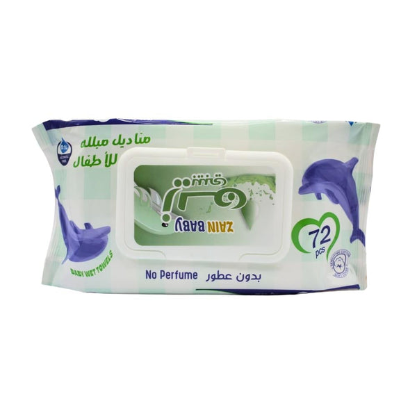 Zen Baby Unscented Baby Wipes for Sensitive Skin, Fragrance-Free, 72 Count