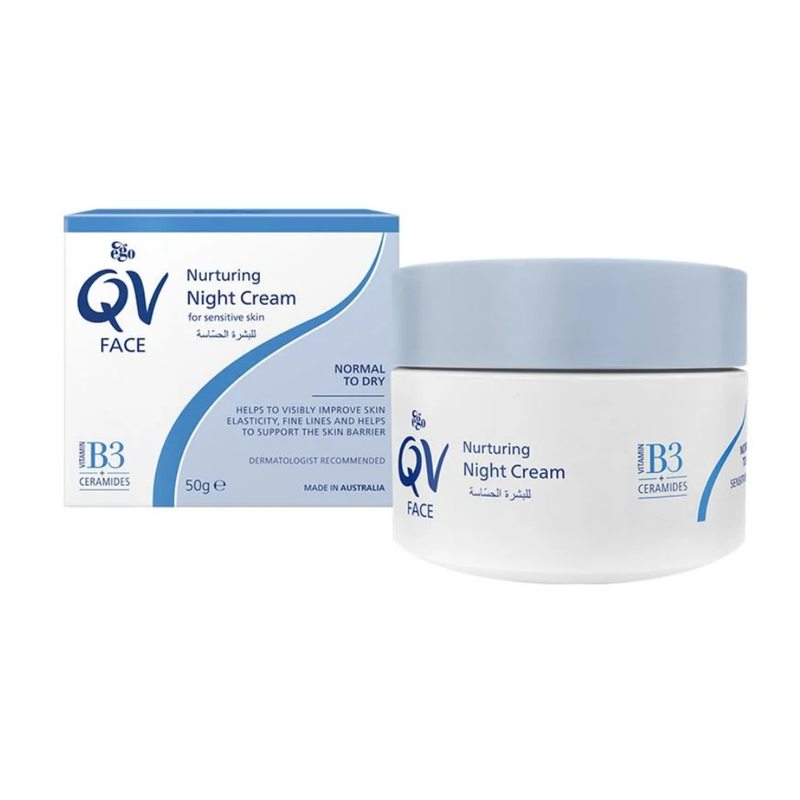 QV Nourishing Night Cream for Sensitive Skin, Moisturizer, 50g