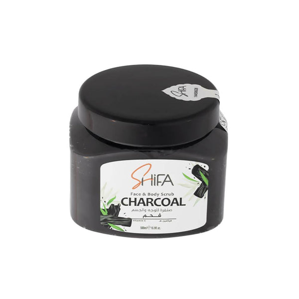 Charcoal Scrub for Face & Body Deep Cleansing Shifa 500ml