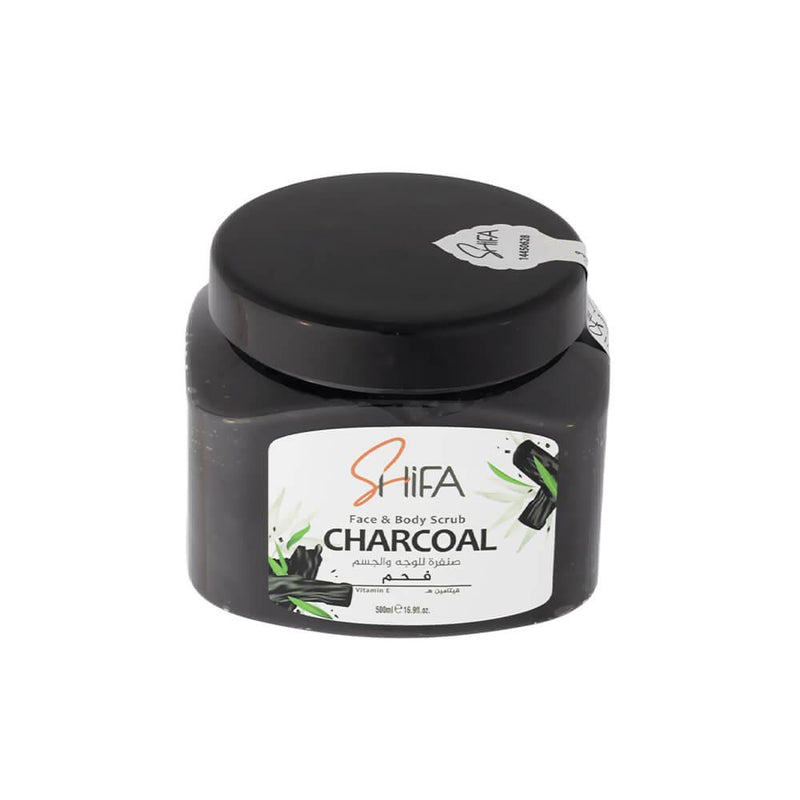 Charcoal Scrub for Face & Body Deep Cleansing Shifa 500ml
