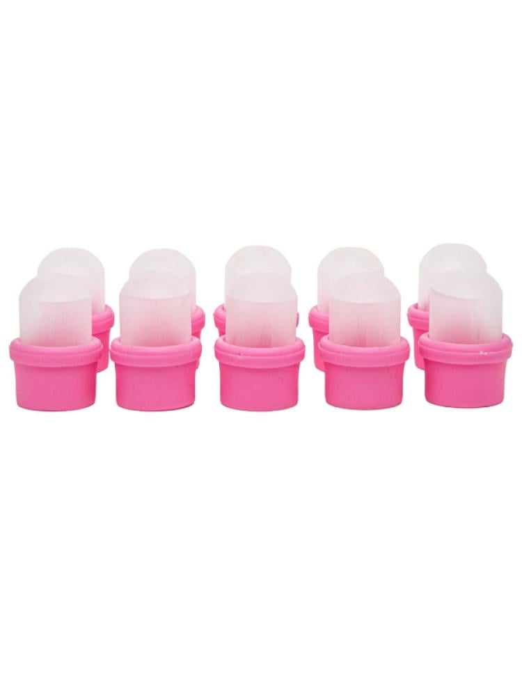 Salon System Nail Soak Off Caps - Acetone Resistant - 10 Pieces