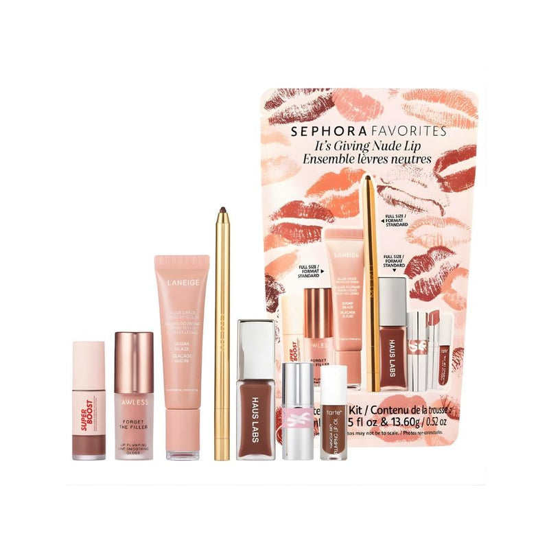 Sephora It's Giving Nude Lip Makeup Set 7-Piece Collection