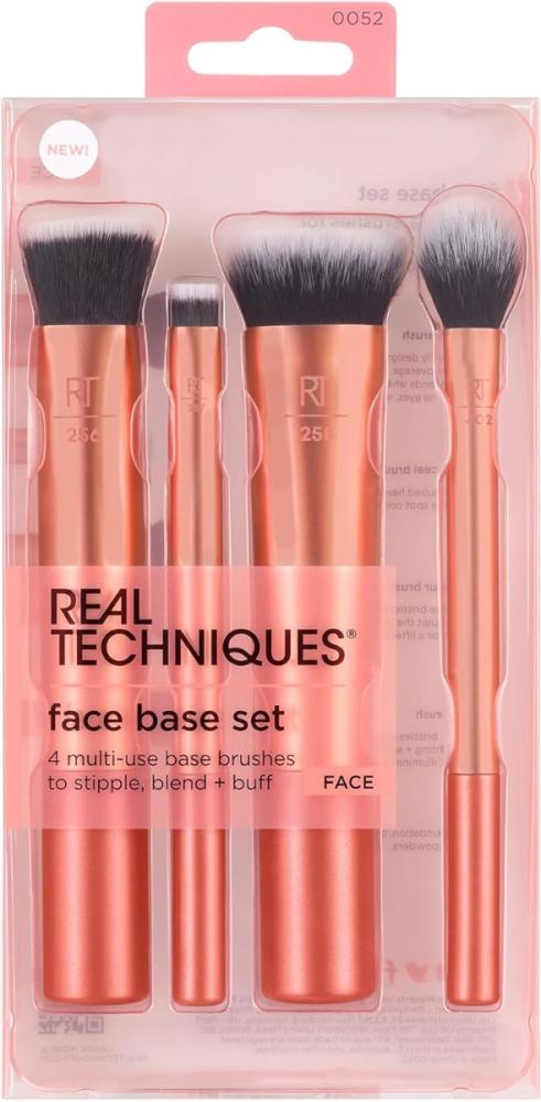 Real Techniques Face Brush Set Base Makeup Application 4 Piece