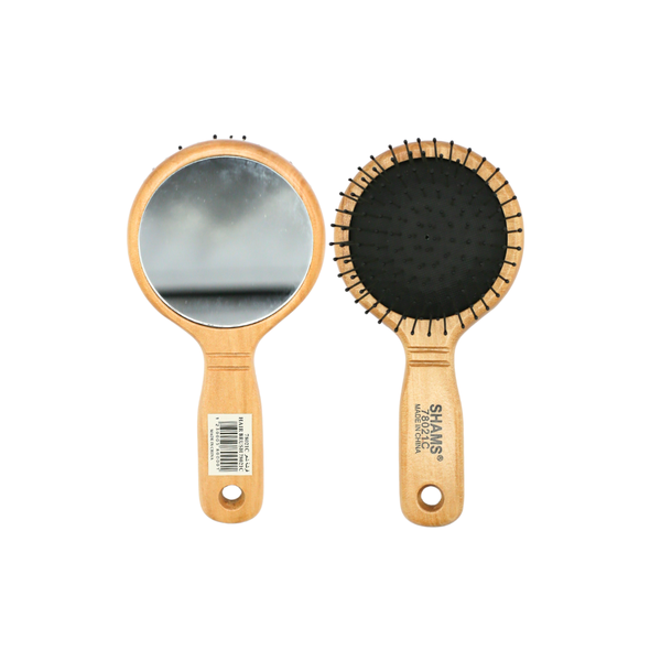 Shams Wooden Detangling Hairbrush Small Natural Wood Styling Tool