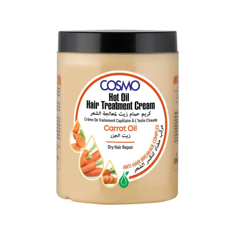 Hot Carrot Oil Hair Treatment Cream Vitamin A Strengthening Cosmo 1000ml
