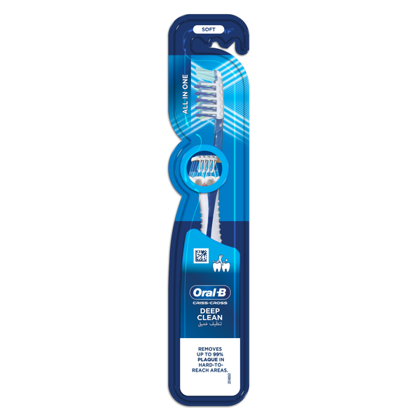 Criss Cross All In One Manual Toothbrush Soft Bristles Oral B 1 Pack