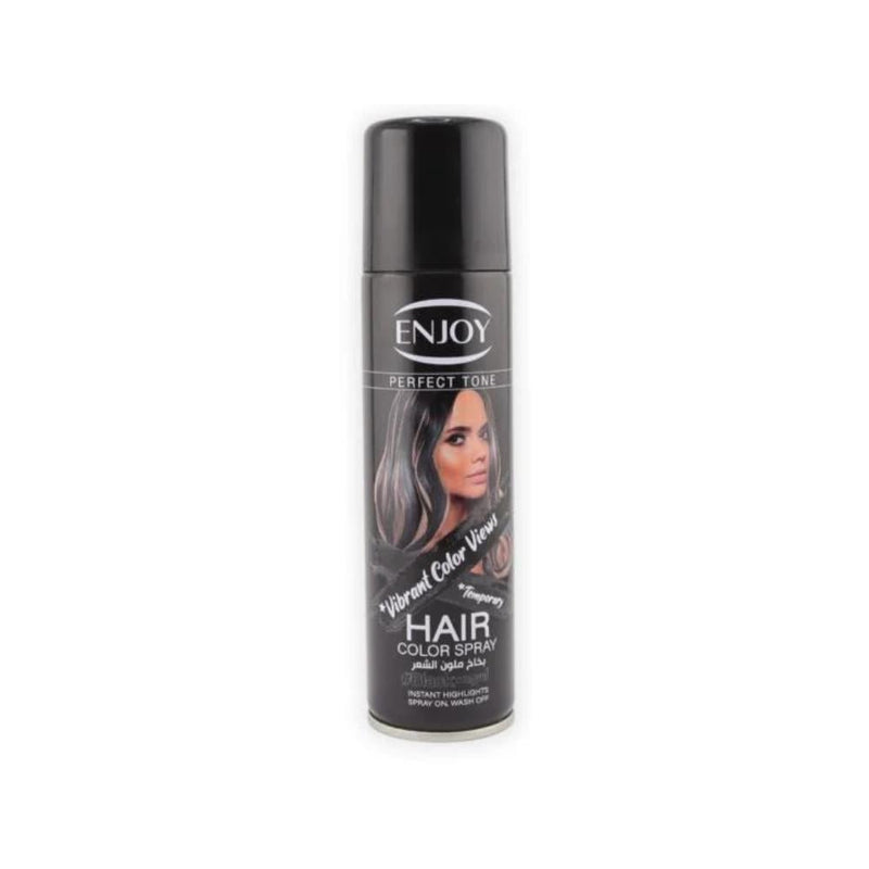 Black Hair Spray Temporary Color Root Touch Up Enjoy 150ml