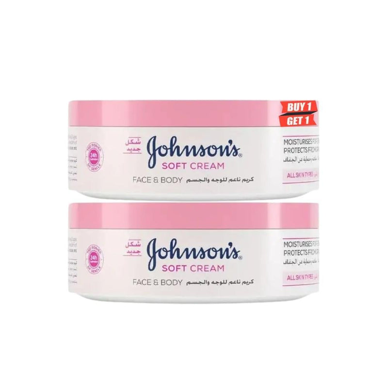 Johnson's Smoothing Face and Body Cream with Glycerin 300ml (2 Pack)