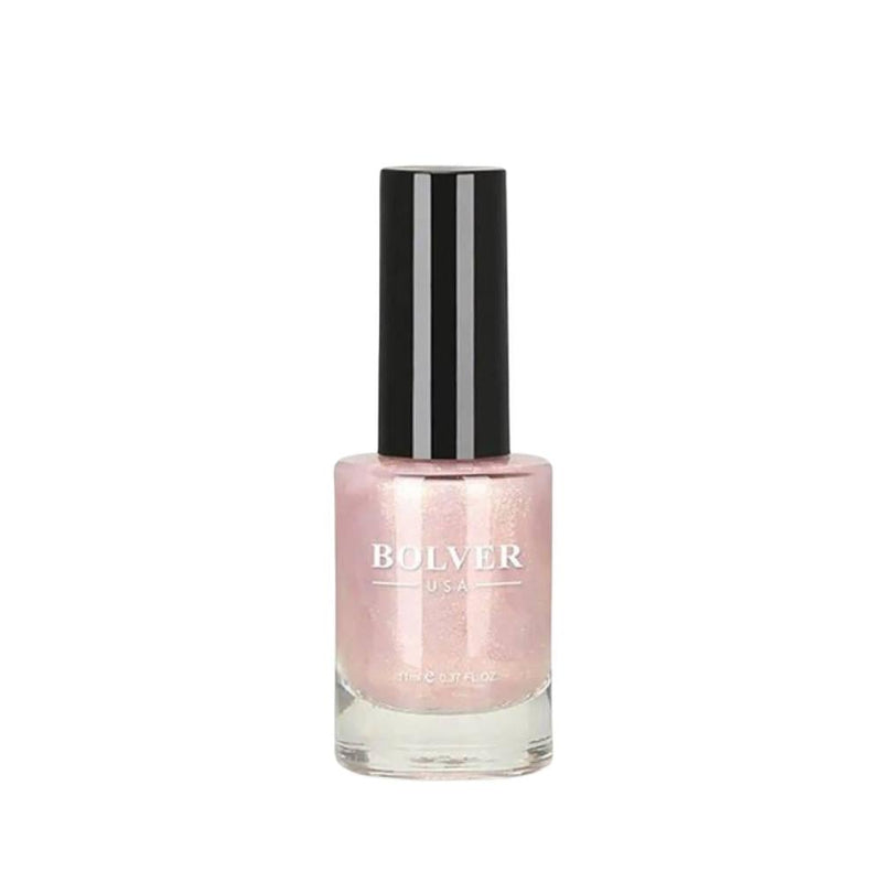 Bolver Nail Polish Rose Gold, High-Gloss Quick-Dry Formula, 15ml