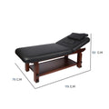Salon System Black Wooden Height Adjustable Massage Bed